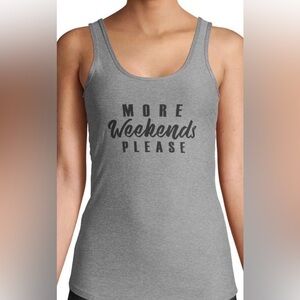 No Boundaries Heather Gray Graphic Tank Top